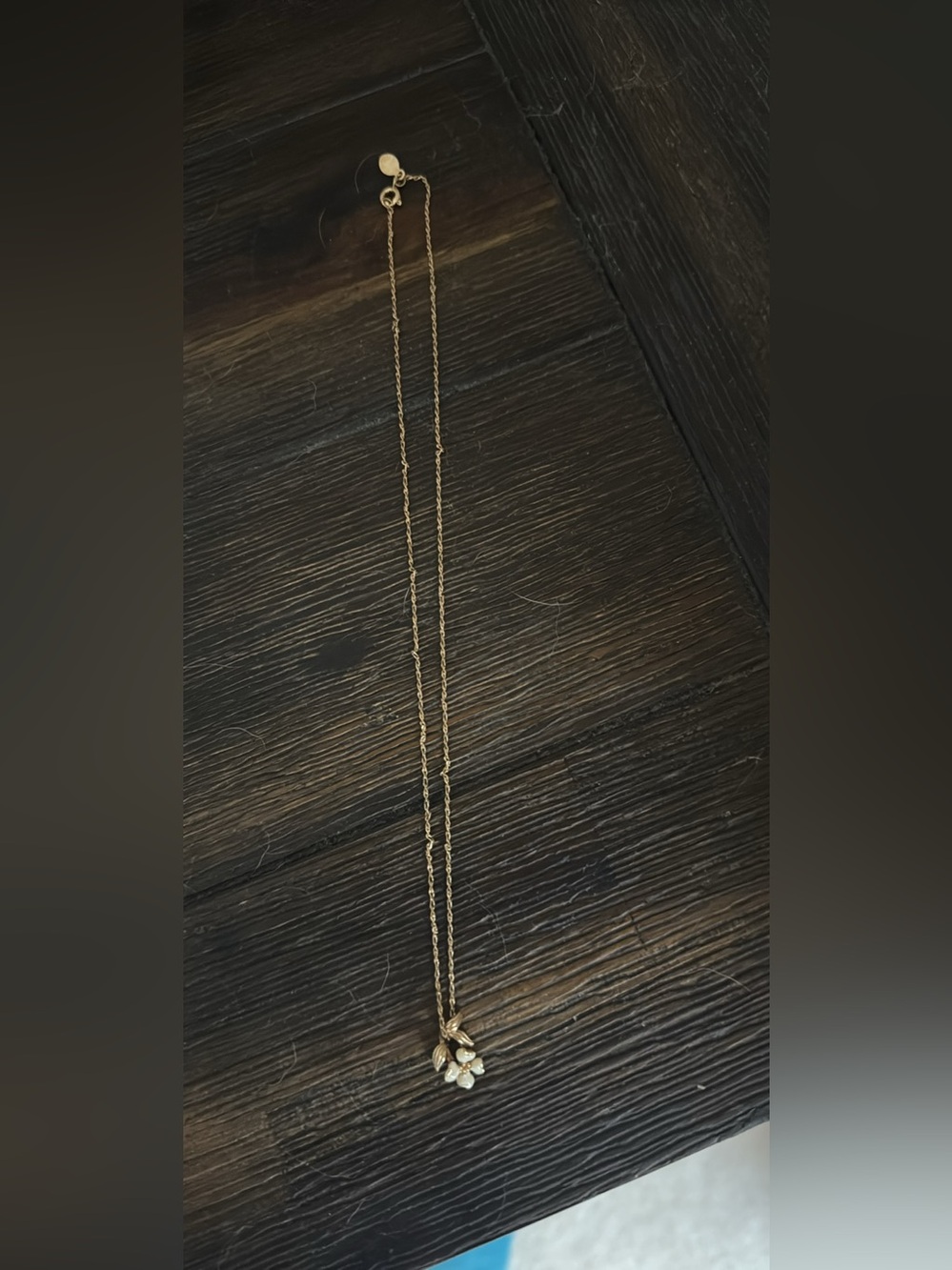 Avon Gold Necklace with Flower Cluster Pendant